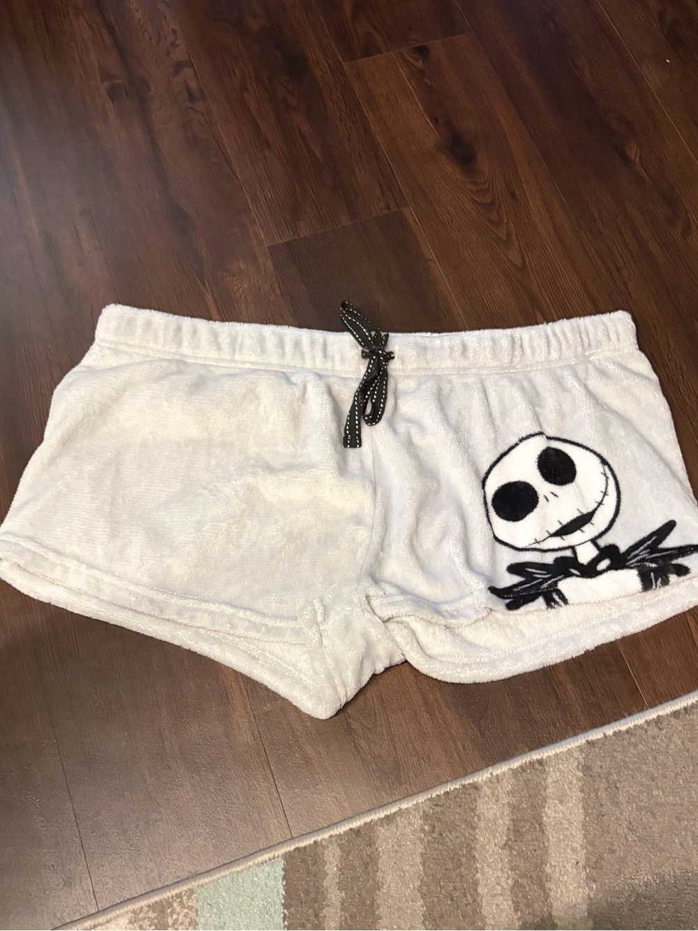 Disney White Soft PJ Shorts with Jack Skellington Print